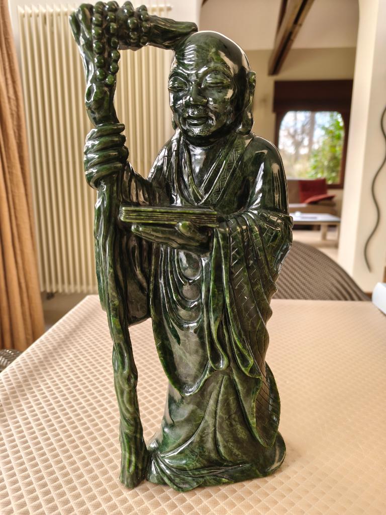 Nefrief jade beeld, Antiek en Kunst, Ophalen, Overige onderwerpen, Handgemaakt, 20 - 50 cm