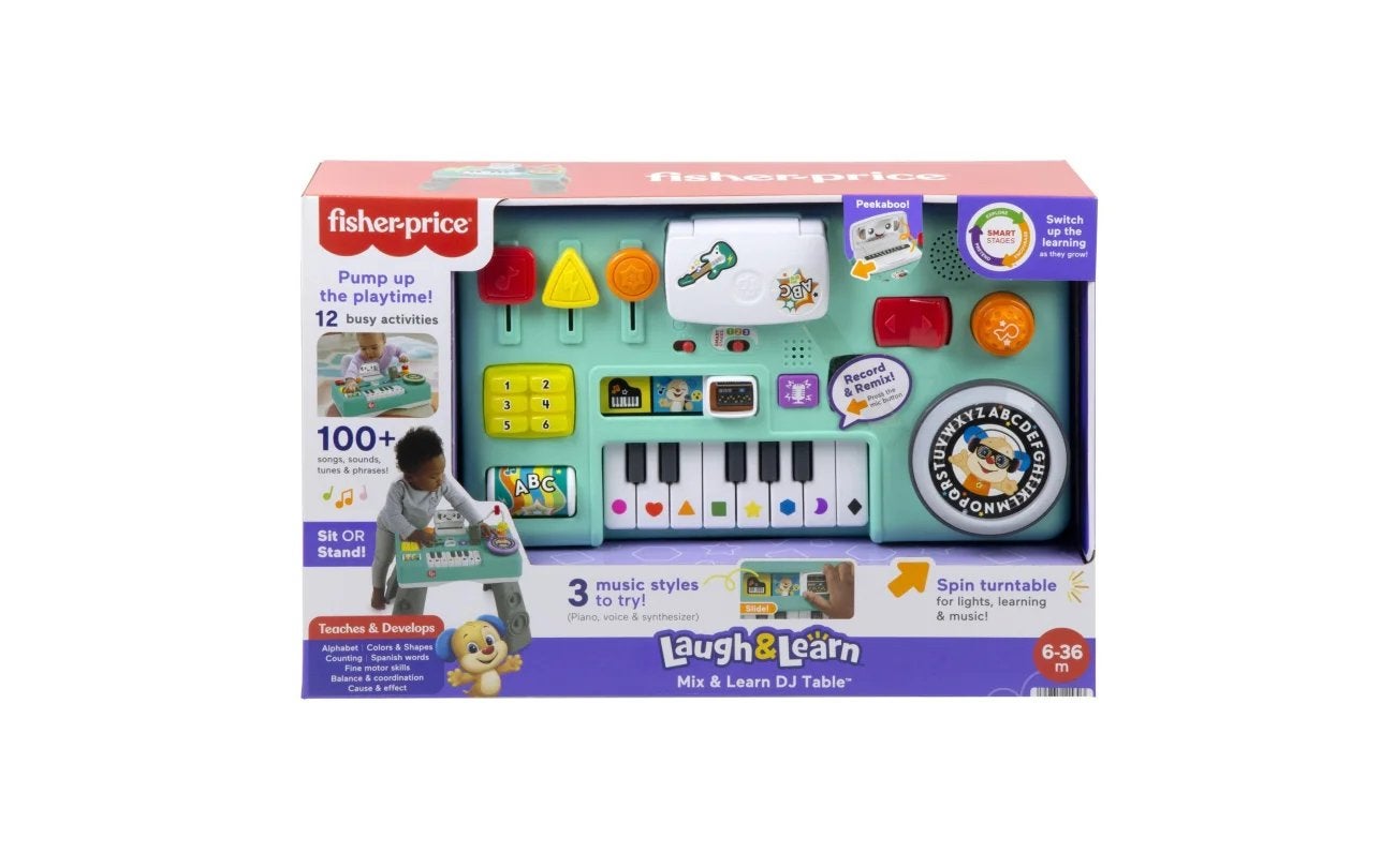Fisher Price Mix & Leer DJ draaitafel, Kinderen en Baby's, Ophalen of Verzenden, Nieuw, Speelset, Met licht