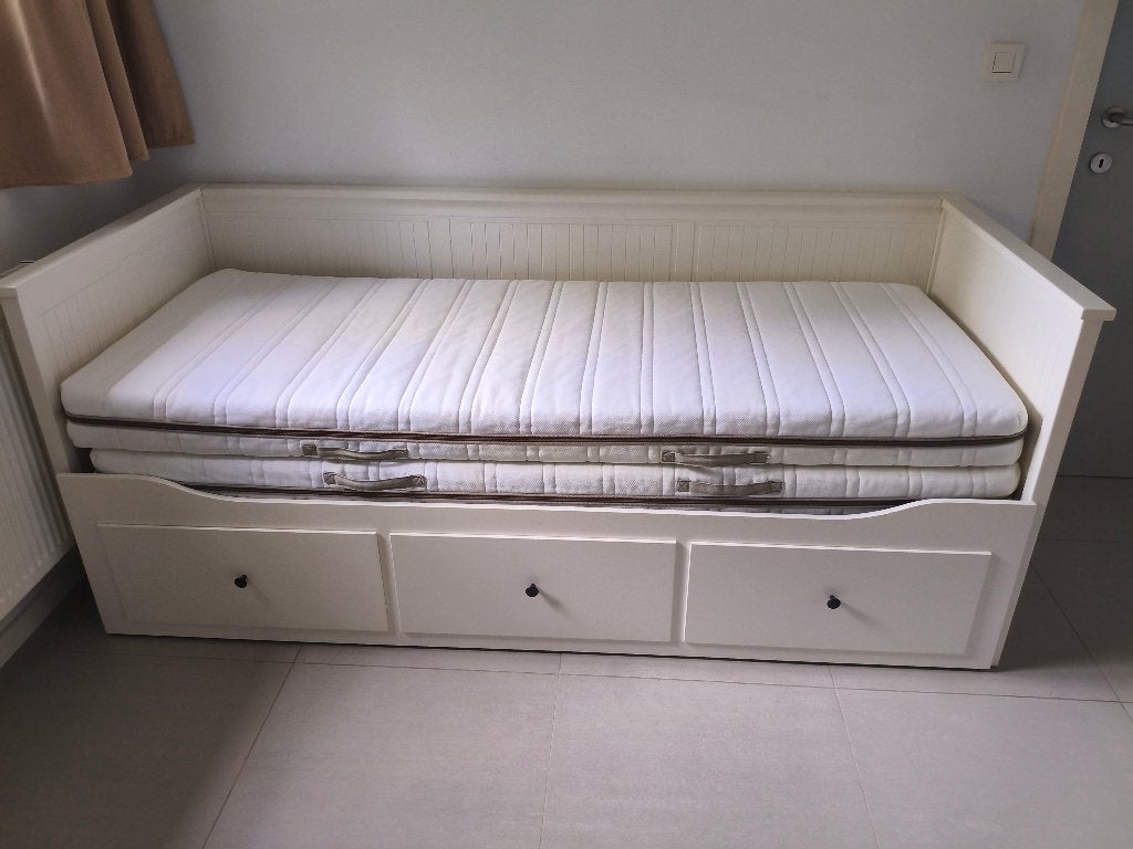 1-persoons bed Ikea Hemnes, Ophalen, Gebruikt, Eenpersoons, Wit