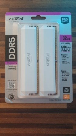 32GB DDR 5   6400 MHz  crucial Pro Nieuw, Computers en Software, RAM geheugen, 32 GB, Nieuw, Ophalen of Verzenden, Desktop