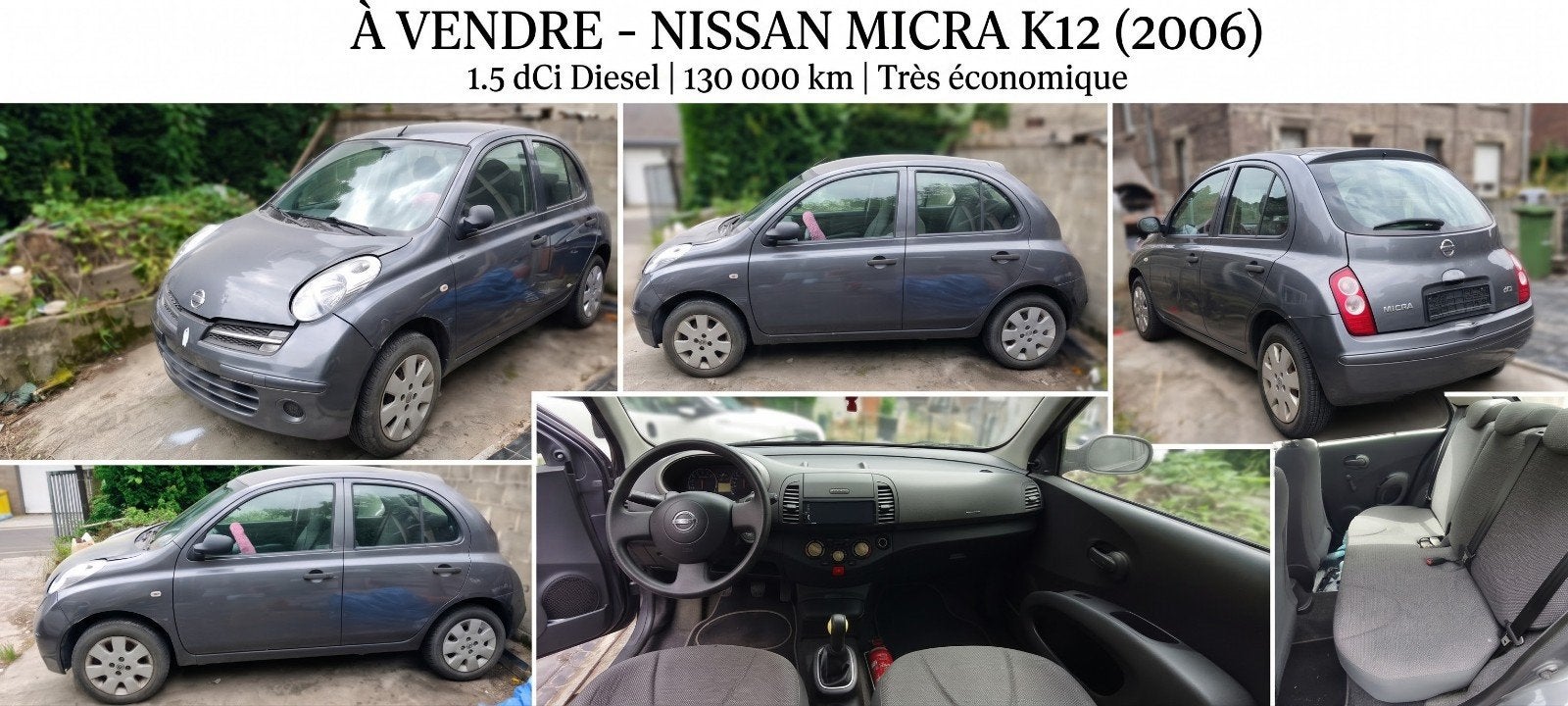 Nissan Micra 1.5dci, Auto's, Voorwielaandrijving, Zwart, Micra, 5 deurs
