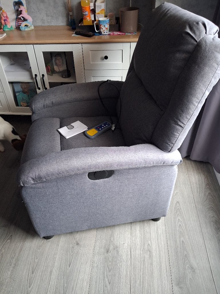 Relaxzetel met elektrische rugmassage, Huis en Inrichting, Ophalen, Zo goed als nieuw, Stof