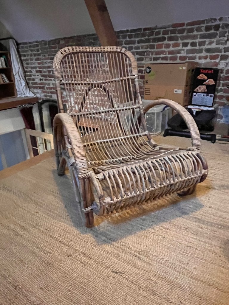 rieten zetel, Antiek en Kunst, Ophalen