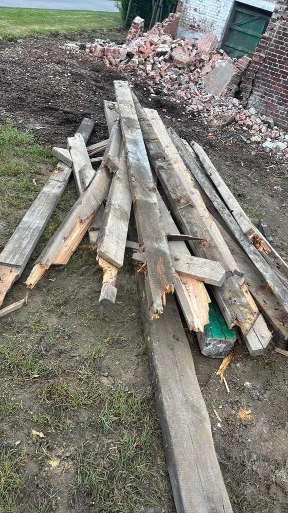 Hout van afbraak dak schuur, Tuin en Terras, Ophalen, Zo goed als nieuw