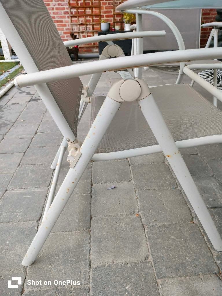 Tuinset, Ophalen, 4 zitplaatsen, Gebruikt, Aluminium
