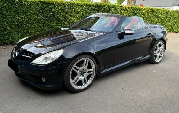 Mercedes SLK200 | AMG LOOK  | Designo Edition | Full, Automaat, Cabriolet, Zwart, Bedrijf