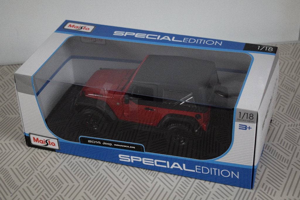 miniature automobile 1:18 neuf maisto 2014 jeep rouge, Enlèvement ou Envoi, Neuf, Maisto