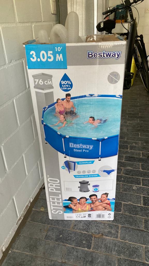 Opzetzwembad BESTWAY, Ophalen, Zo goed als nieuw, Opzetzwembad
