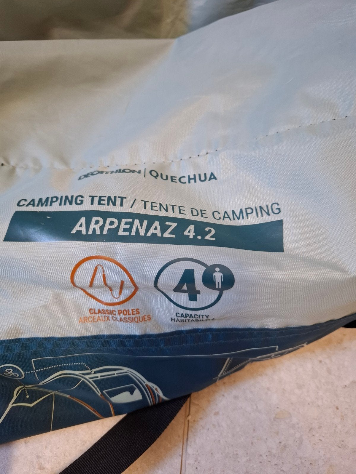 Arpenaz 4.2 tentstokken/binnentent, Ophalen, Gebruikt, Tot en met 4