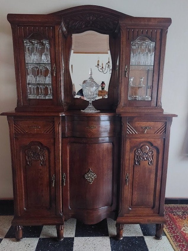 Vitrine kast, Antiek en Kunst, Ophalen