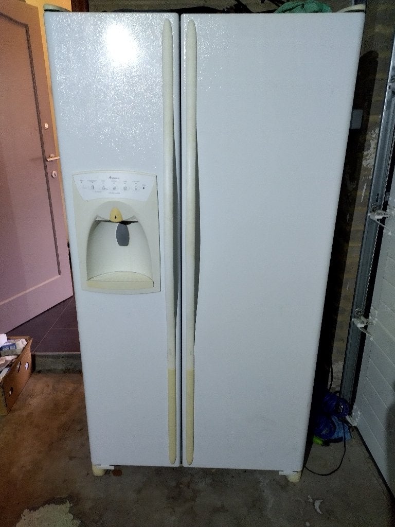 frigo américain AMANA side by side, Electroménager, 160 cm ou plus, Enlèvement, Utilisé, 200 litres ou plus