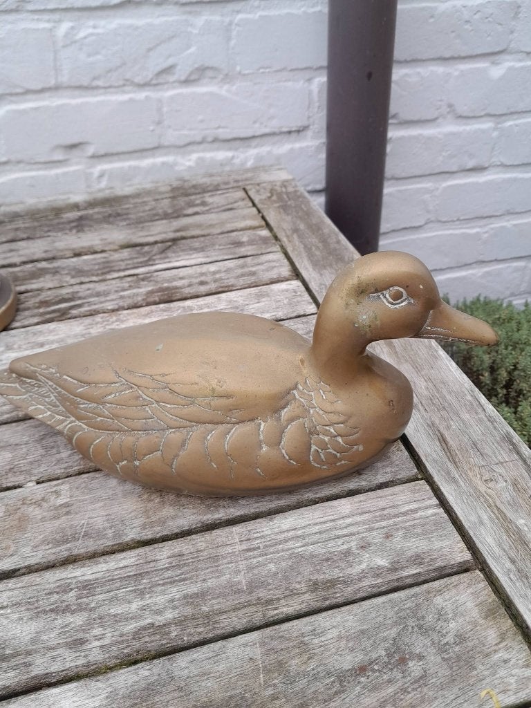 massief koperen eend, Antiek en Kunst, Ophalen, Koper