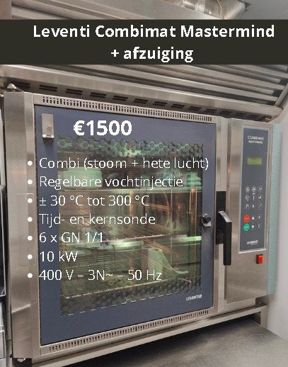 Leventi Mastermind Combimat + afzuiging, Ophalen, Gebruikt, Leventi, Vrijstaand