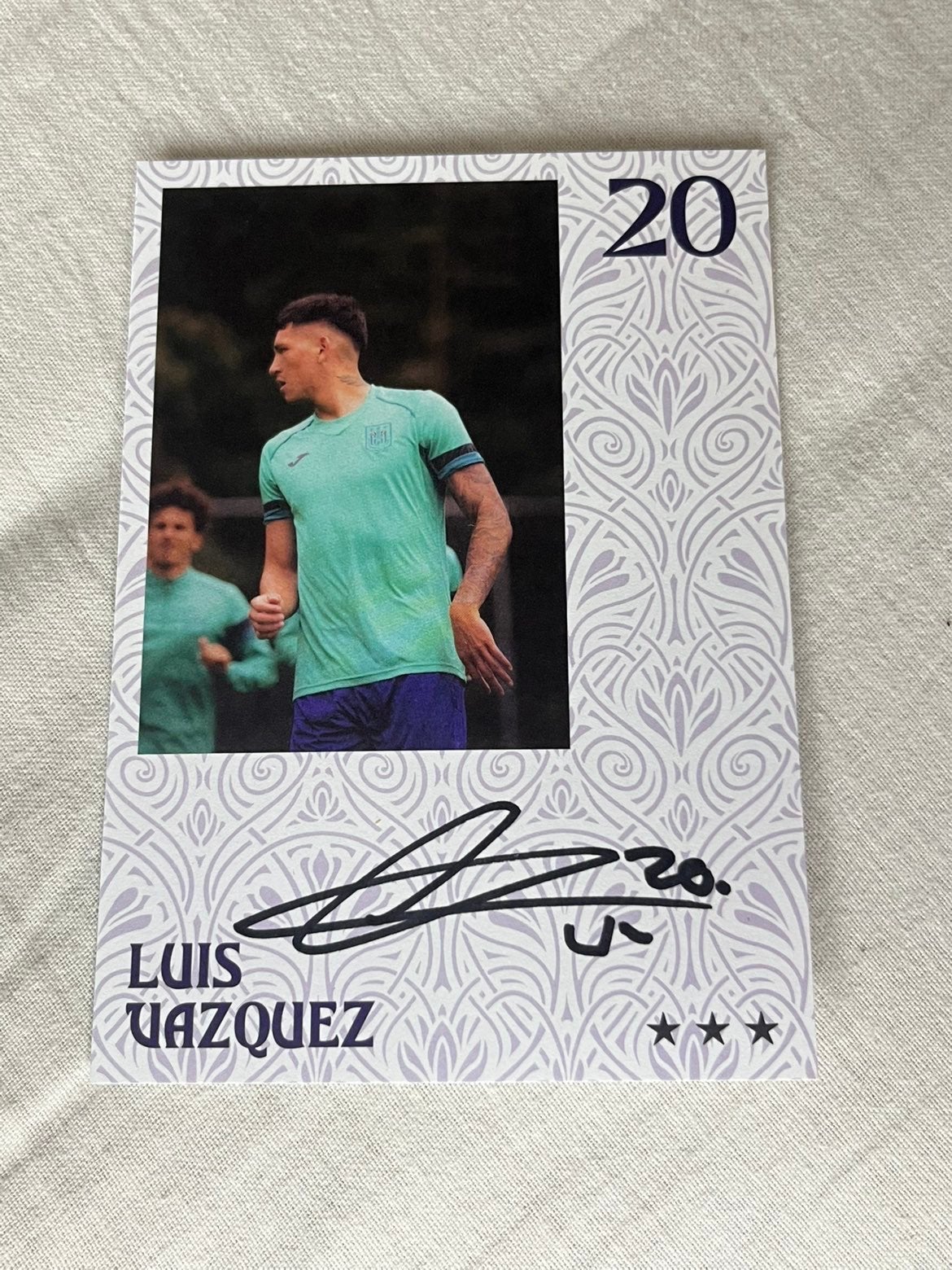 Luis Vazquez Handtekening, Verzamelen, Ophalen of Verzenden, Nieuw, Spelerskaart