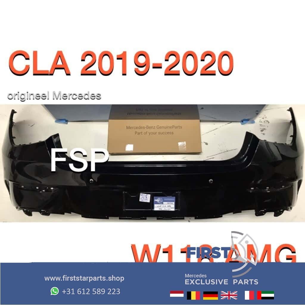 W118 CLA AMG Achterbumper zwart Mercedes CLA 35 AMG originee, Gebruikt, -, Ophalen of Verzenden, Achter