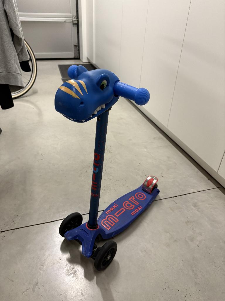 Micro Step Maxi Blauw met Dino, Fietsen en Brommers, Steps, Ophalen, Gebruikt, Gewone step, Micro