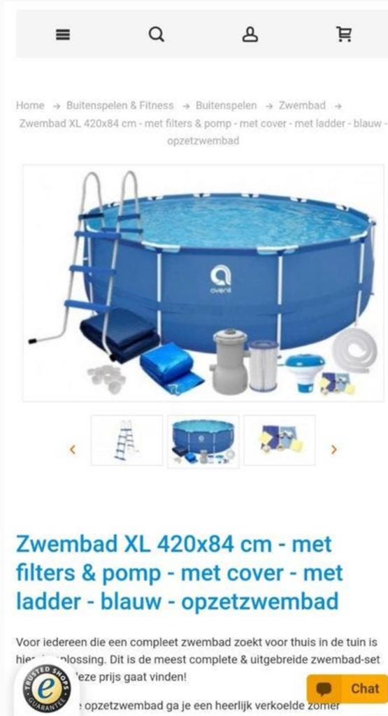 Groot zwembad & grote filter, Ophalen, Gebruikt, 80 tot 120 cm, Rond