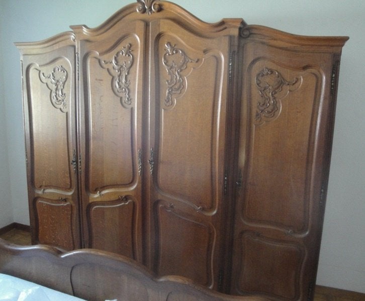 Slaapkamer meubelen antiek inboedel, Huis en Inrichting, Ophalen, Gebruikt, Tweepersoons, Vintage hout