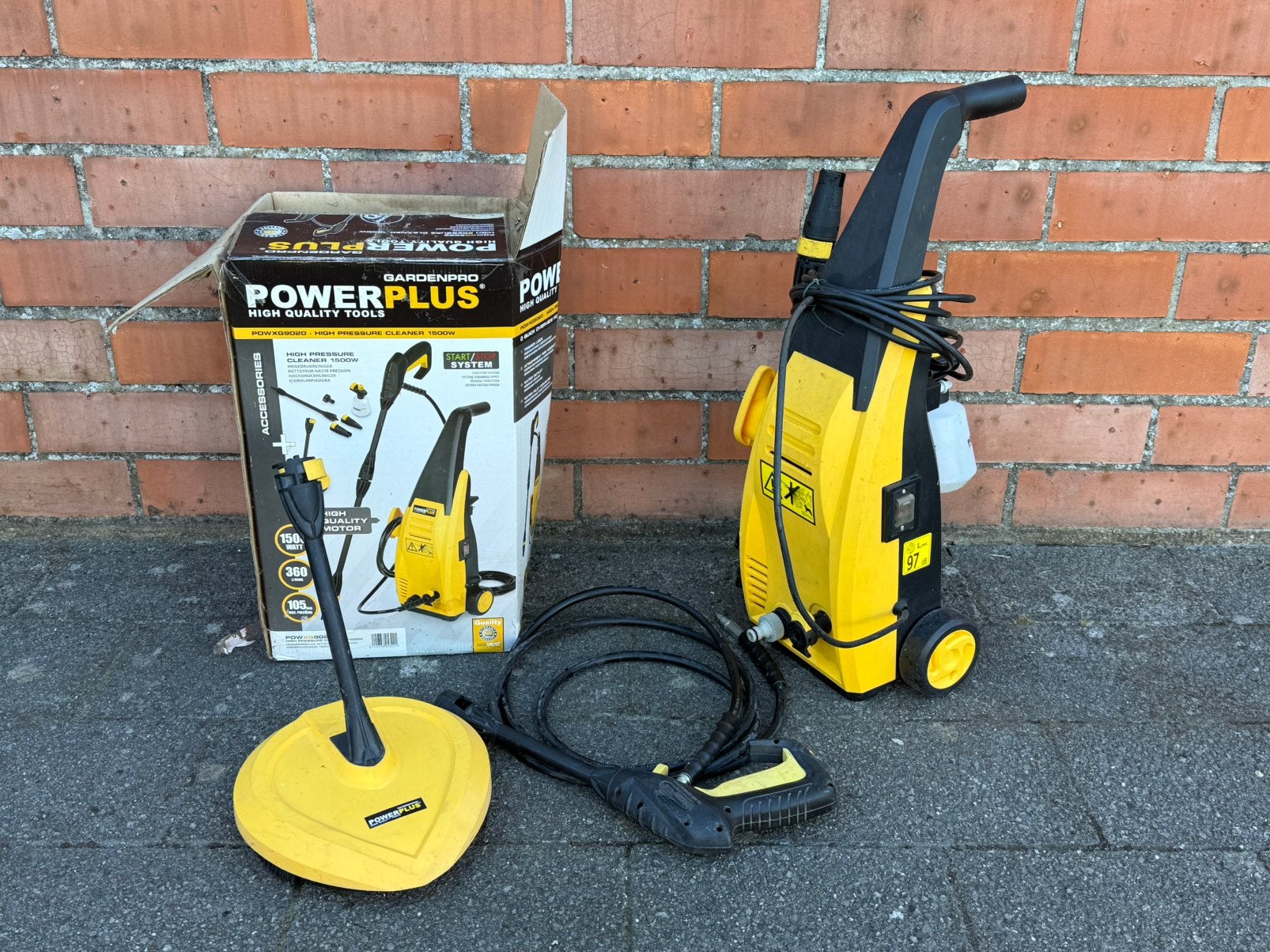 Powerplus hogedruk reiniger, Jardin & Terrasse, Nettoyeurs haute pression, Enlèvement, Comme neuf, Électrique, Avec arrêt et démarrage automatiques