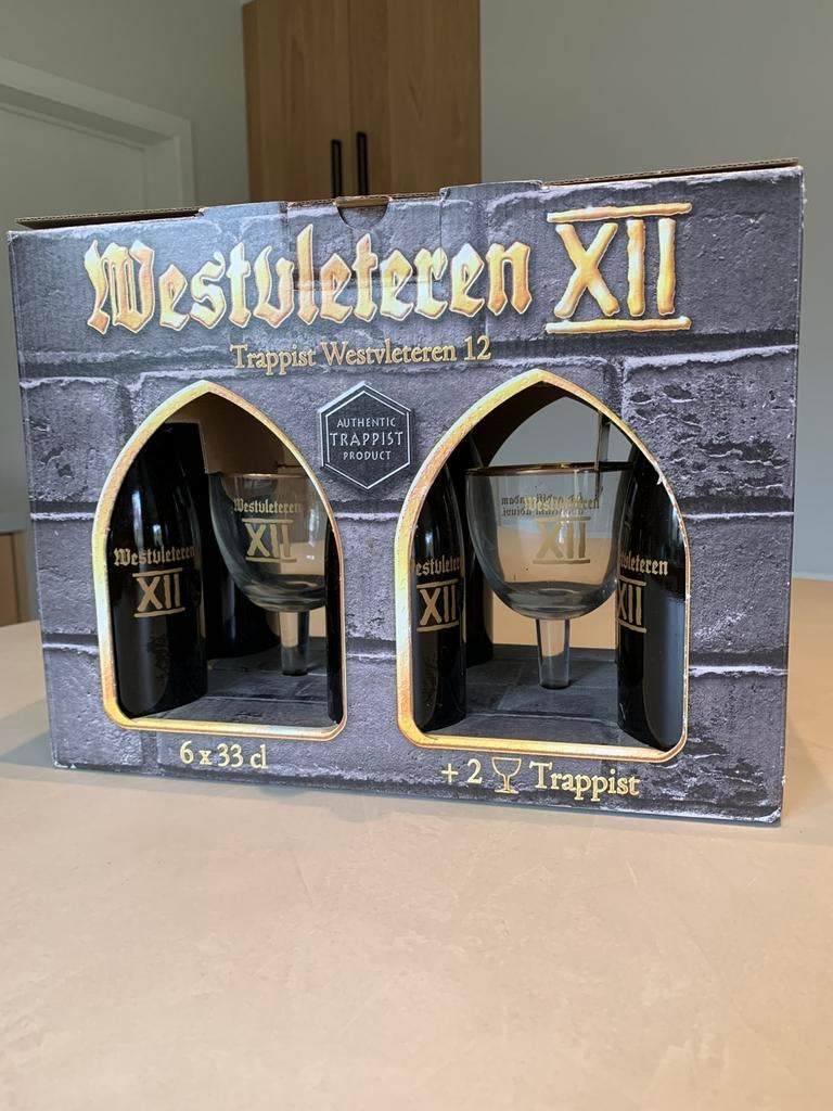 Westvleteren 12 Giftbox incl 2 glazen 2012 bouwsteen, Ophalen of Verzenden, Zo goed als nieuw, Flesje(s)