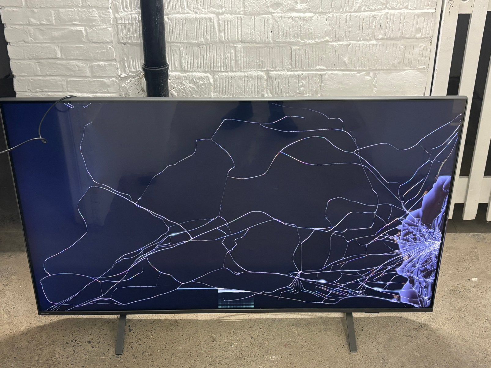 Phillips ambilight The xtra 55 inch tv - scherm met barst, Enlèvement, Comme neuf