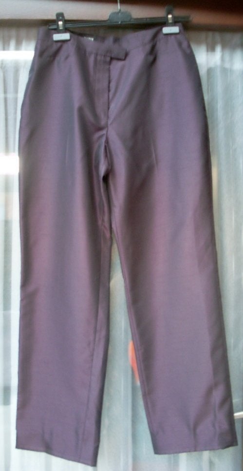 Feestelijke broek van Taifun Collection maat 38/40, Kleding | Dames, Broeken en Pantalons, Maat 38/40 (M), Paars, Ophalen of Verzenden