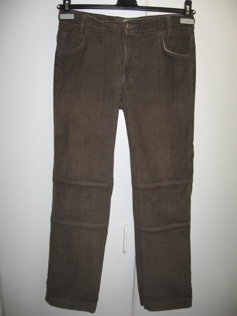 Donkerbruin, fijne velours broek, 164, Kinderen en Baby's, Kinderkleding | Maat 164, Ophalen of Verzenden, Zo goed als nieuw, Broek