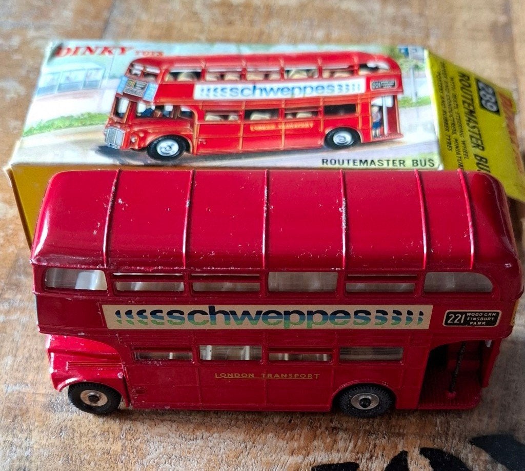 London Bus Schweppes DINKY TOYS 289 Made in England + Boite, Enlèvement ou Envoi, Comme neuf, Bus ou Camion, Dinky Toys