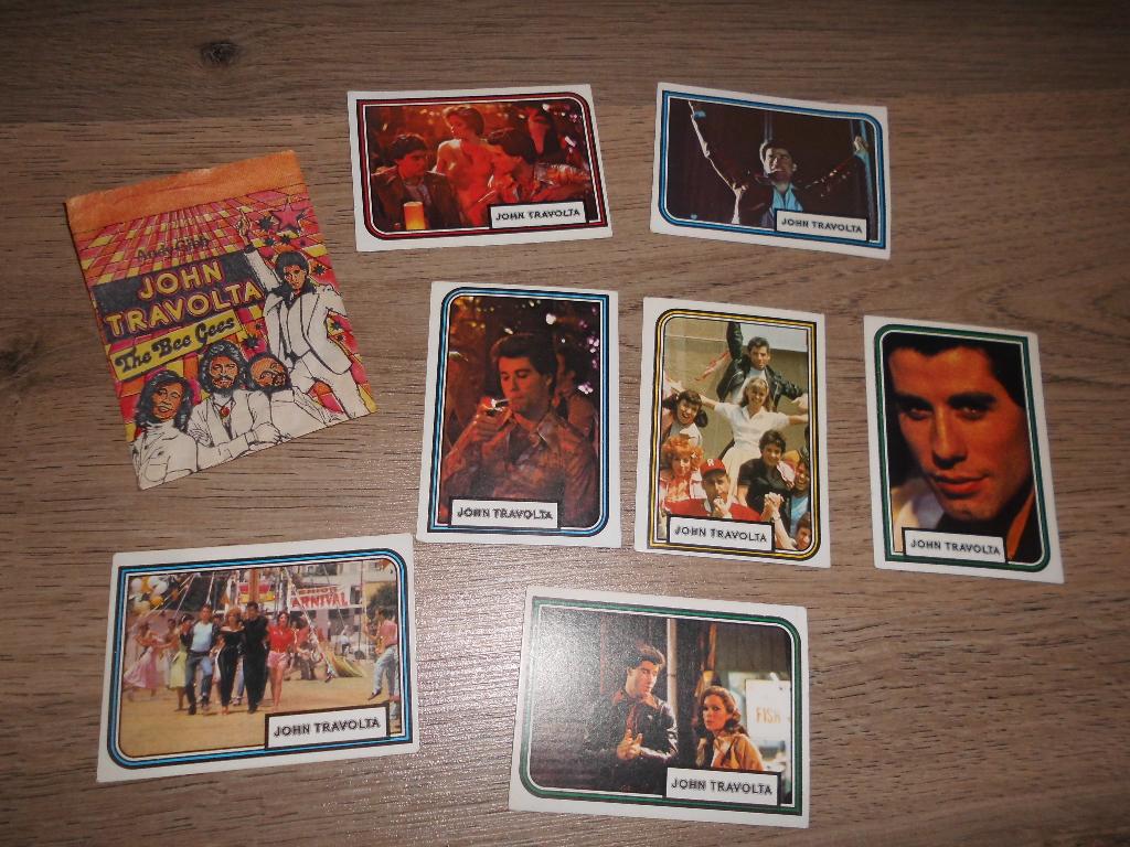 lot 7 oude afbeeldingskaarten + GREASE travolta zakje, Ophalen of Verzenden