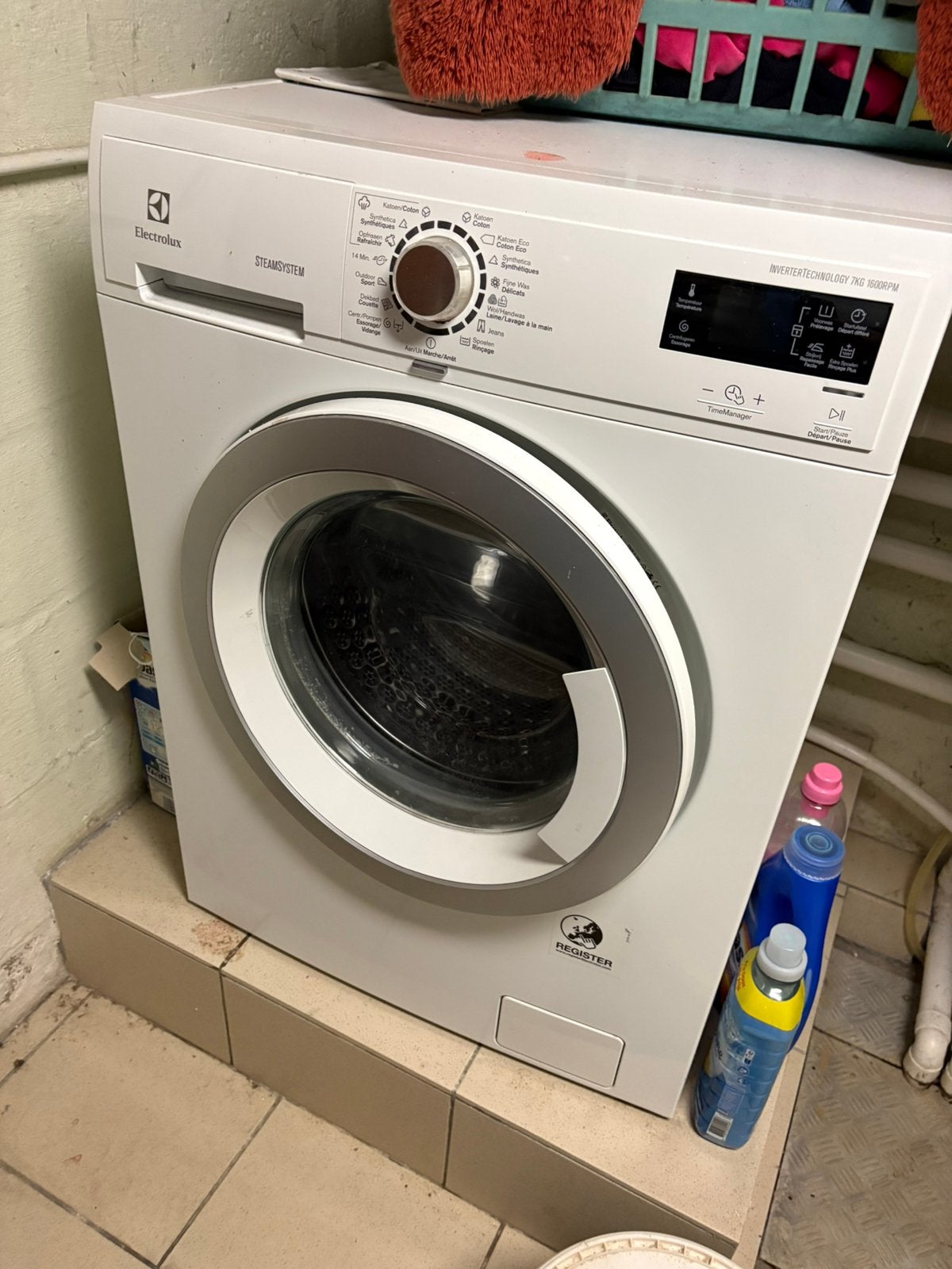 Electrolux wasmachine, Elektronische apparatuur, Ophalen, Gebruikt, Voorlader, 1200 tot 1600 toeren