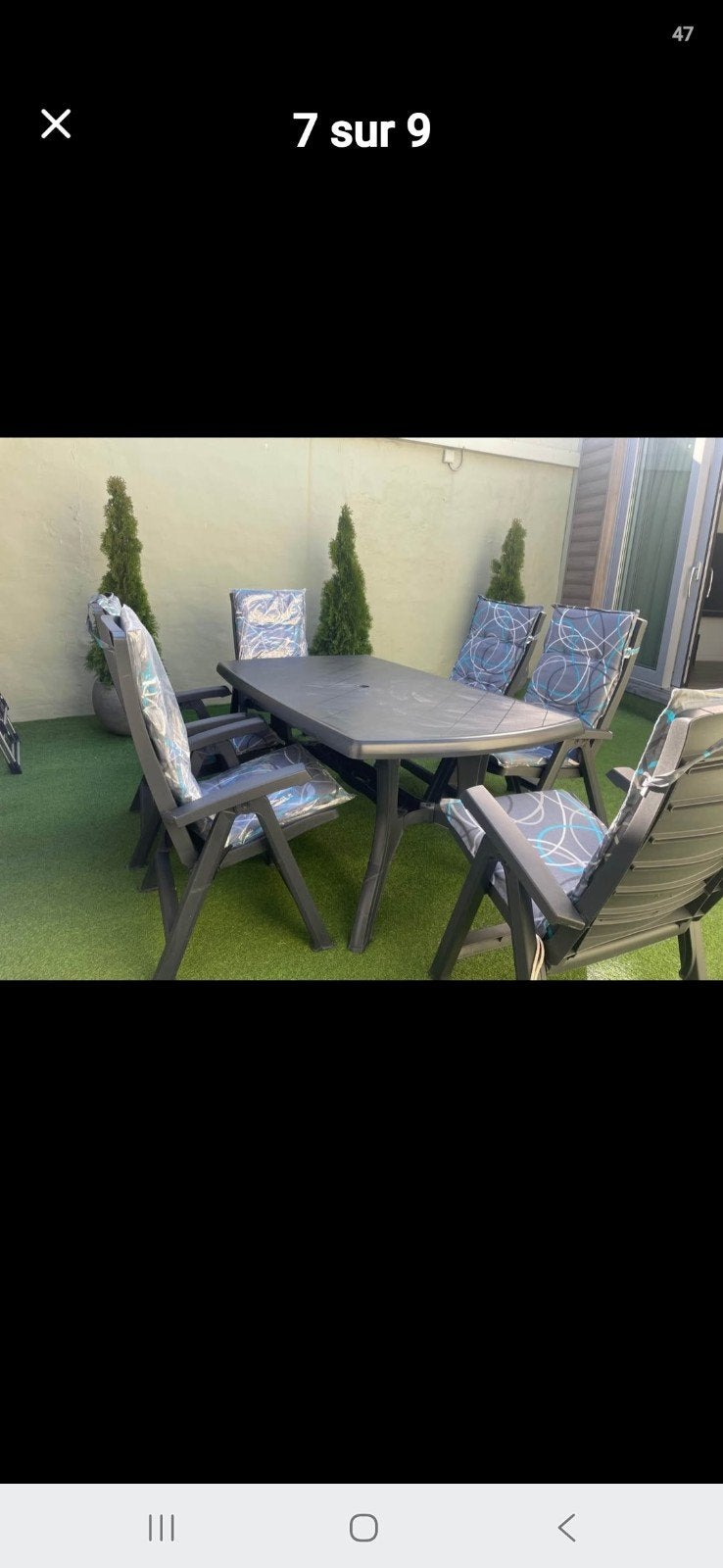 tables de jardin plus chaises lire l annonce, Enlèvement