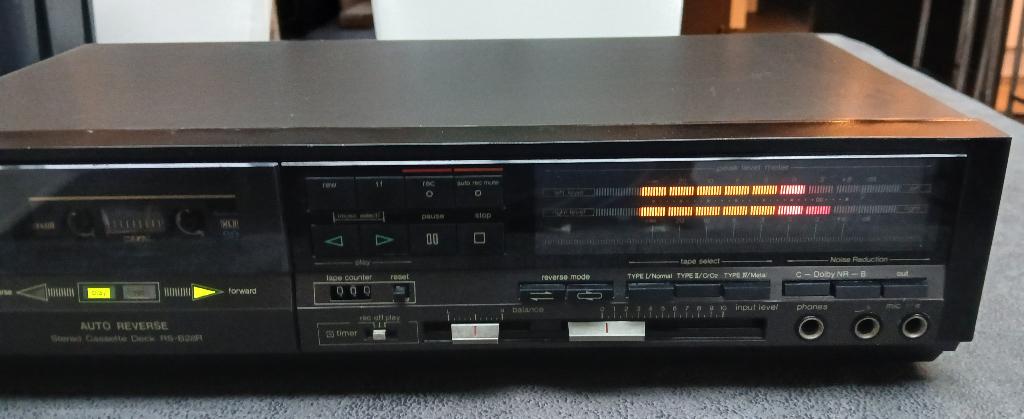 Technics cassettedeck RS-B28R zwart autoreverse, Enlèvement, Simple, Autres marques, Commandes tactiles