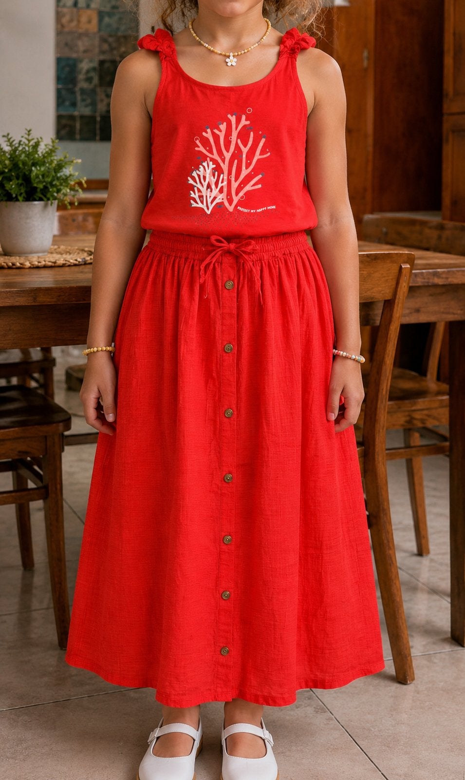 Jolie tenue ete okaidi 10 ans, Kinderen en Baby's, Kinderkleding | Maat 140, Ophalen, Nieuw, Meisje, Jurk of Rok