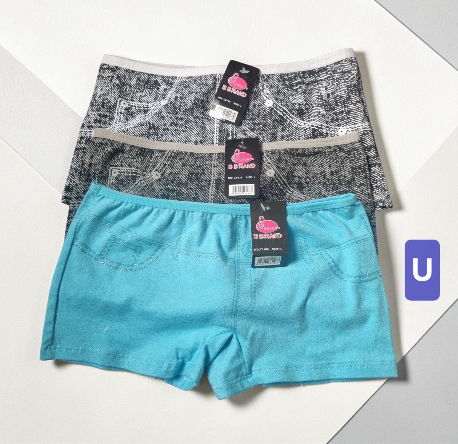 B.Brand 3x Nieuwe Boxershorts Maat L, Kleding | Dames, Ondergoed en Lingerie, B.Brand, Ophalen of Verzenden, Grijs, Broekje of Short