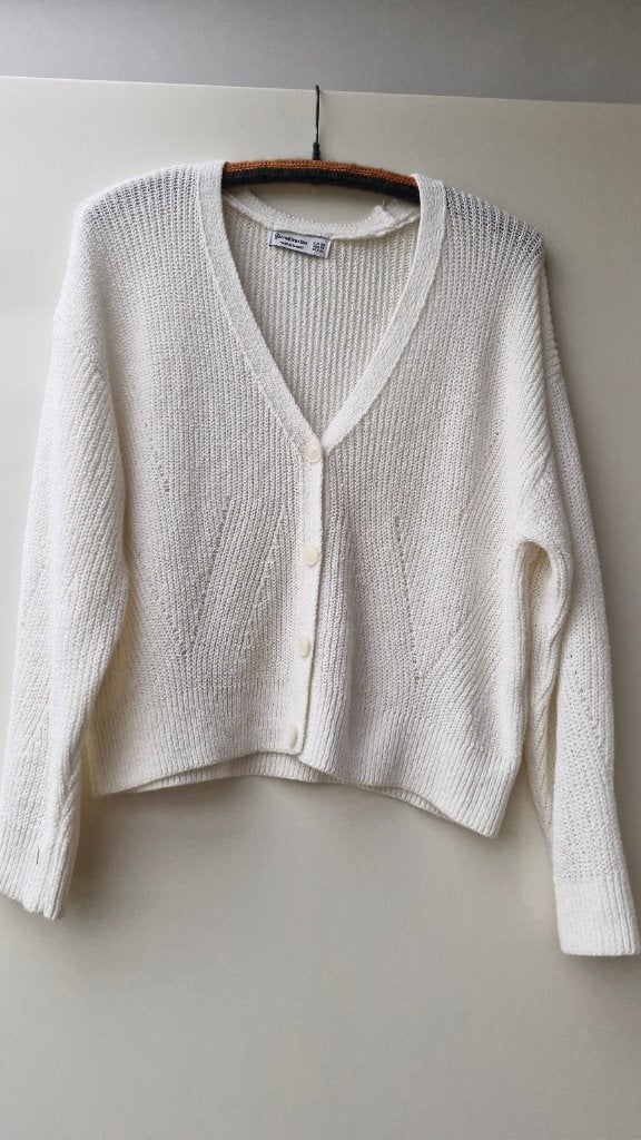 Vest wit, Stradivarius, Kleding | Dames, Truien en Vesten, Maat 38/40 (M), Wit, Ophalen of Verzenden, Zo goed als nieuw
