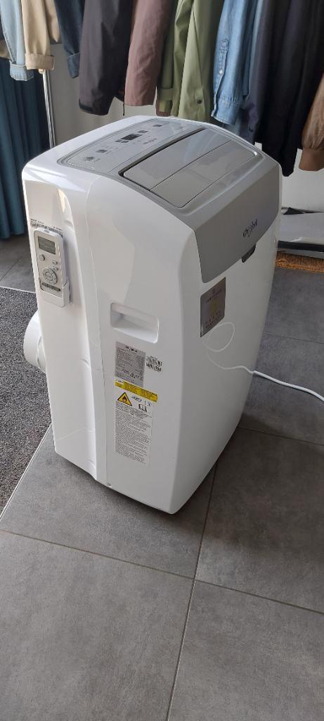 Whirlpool PACW212HP - Mobiele Airco met afstandsbediening, Elektronische apparatuur, Airco's, Ophalen, Gebruikt, Minder dan 60 m³