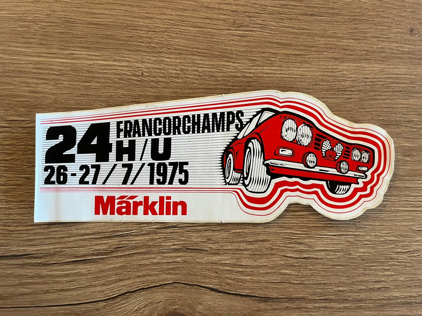 Autocollant Marklin 24 Heures Francorchamps 1975, Enlèvement ou Envoi, Comme neuf