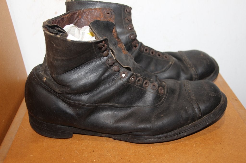 ABBL WW2 Brodequins sous-officiers, Collections, Envoi, Armée de terre, Vêtements ou Chaussures