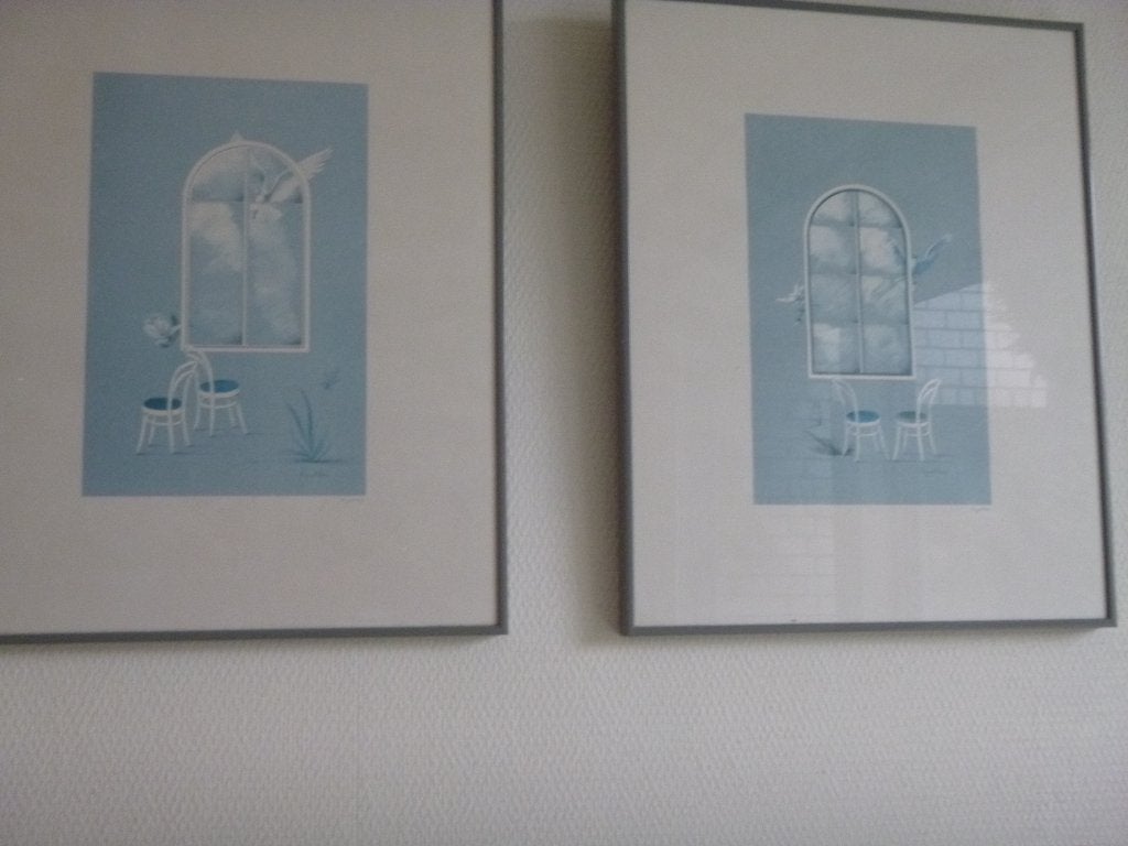 kaders, Antiquités & Art, Enlèvement, Vintage, Sous verre, Dessin