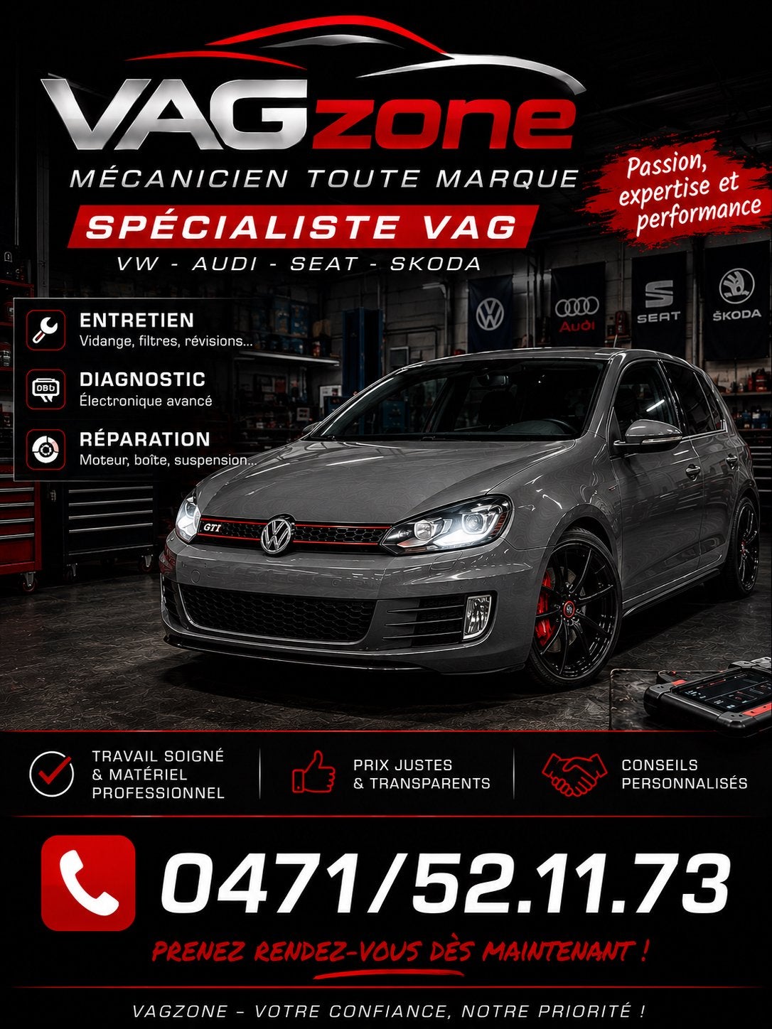 Mecanicien auto toute marque, Enlèvement, Neuf, Seat