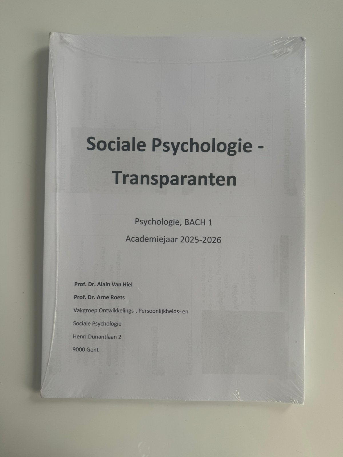 Sociale psychologie syllabus BACH1, Boeken, Ophalen, Zo goed als nieuw