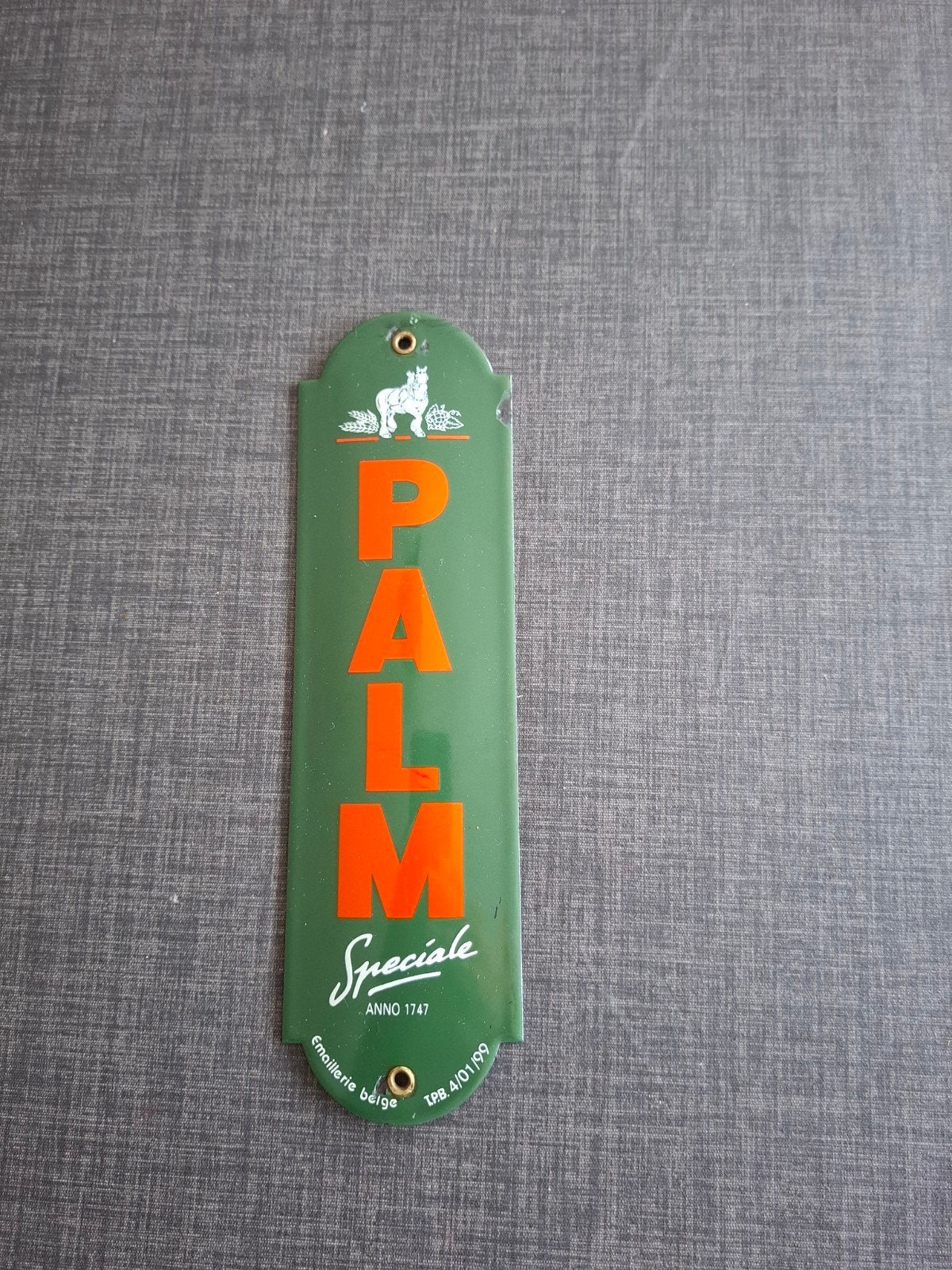 deurpostje palm, Enlèvement ou Envoi, Utilisé, Panneau, Plaque ou Plaquette publicitaire, Palm