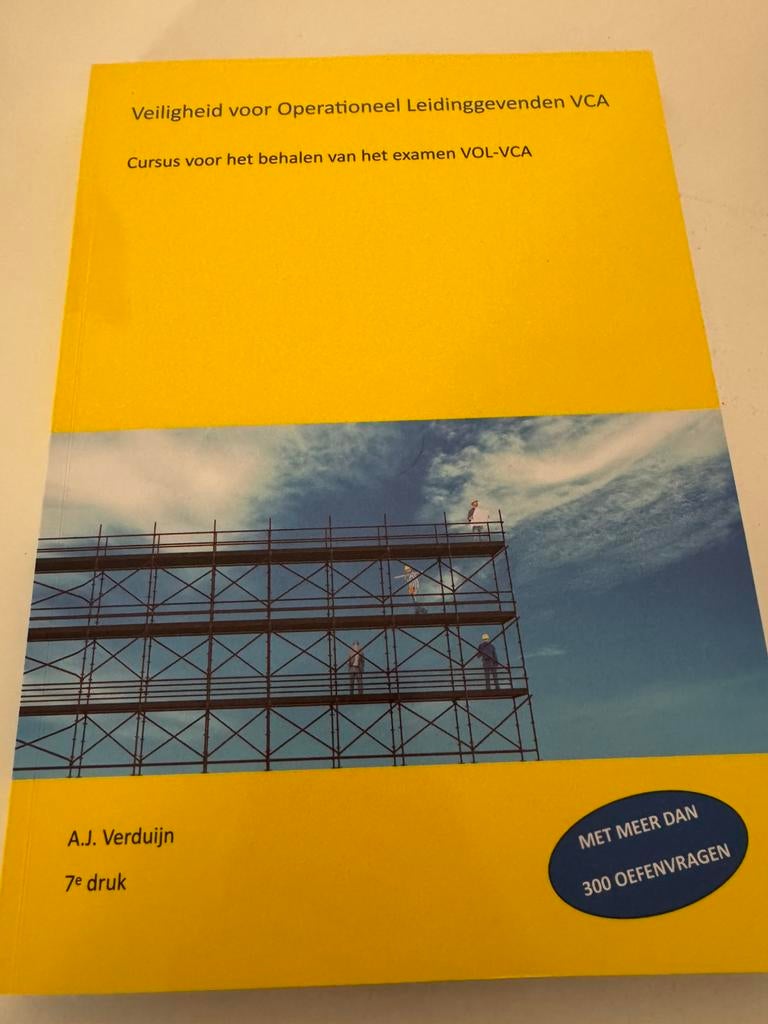Veiligheid voor operationeel leidinggevenden VCA, Boeken, Ophalen, Nederlands, A.J. Verduijn