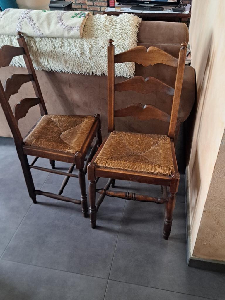 Antieke Tafel met 4 stoelen, Antiek en Kunst, Ophalen