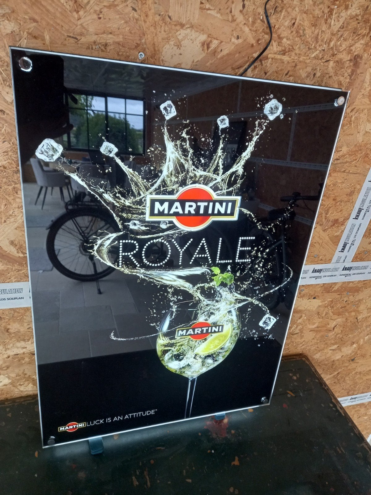 exclusief Martini Royal lichtbord kunststof, Ophalen, Zo goed als nieuw, Lichtbak of (neon) lamp