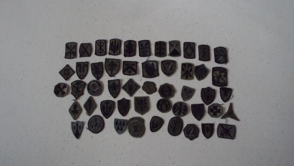 lot kaki insignes US Army, Verzamelen, Ophalen of Verzenden