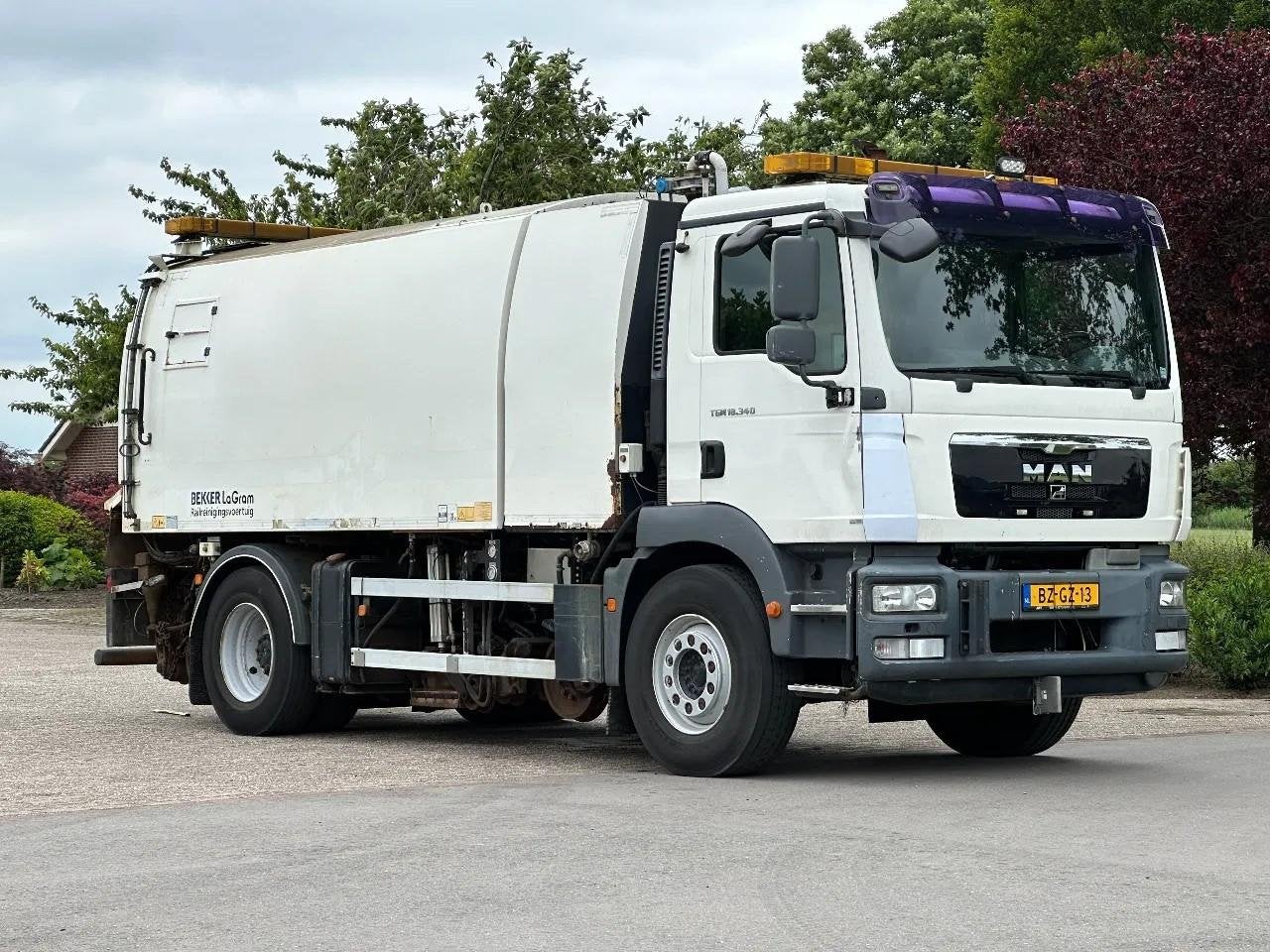 MAN TGM 18.340 BEKKER LaGram/FAUN RAIL SWEEPER/Eisenbahn Rei, Automaat, Euro 5, Achterwielaandrijving, MAN