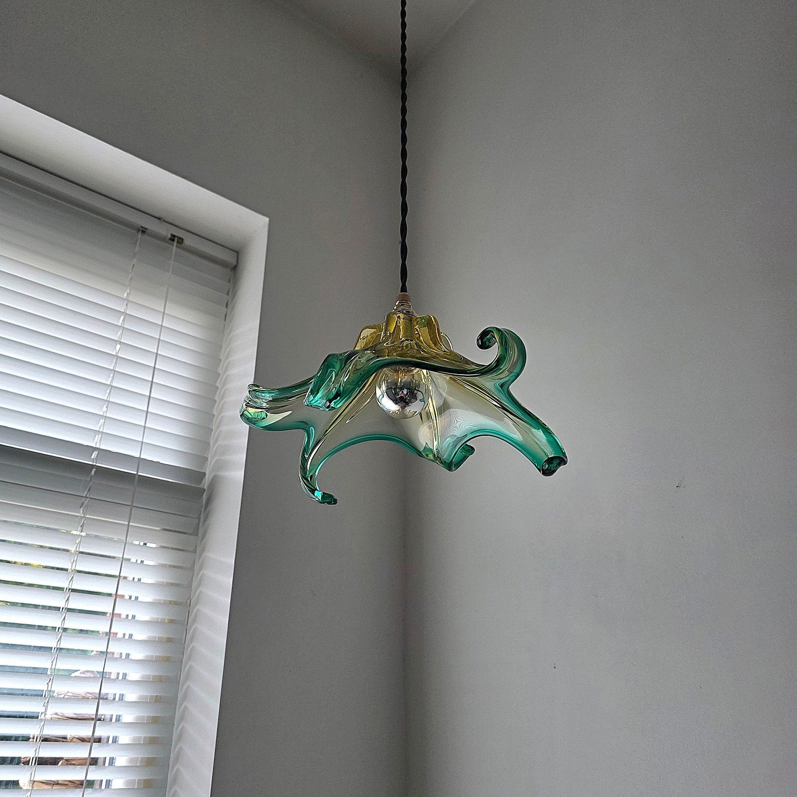 Vintage Murano glazen hanglamp., Antiek en Kunst, Ophalen of Verzenden