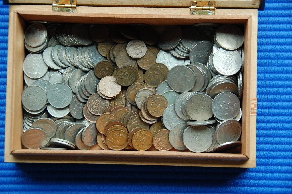 Bijna 300 oude Belgische munten, Verzenden, Setje