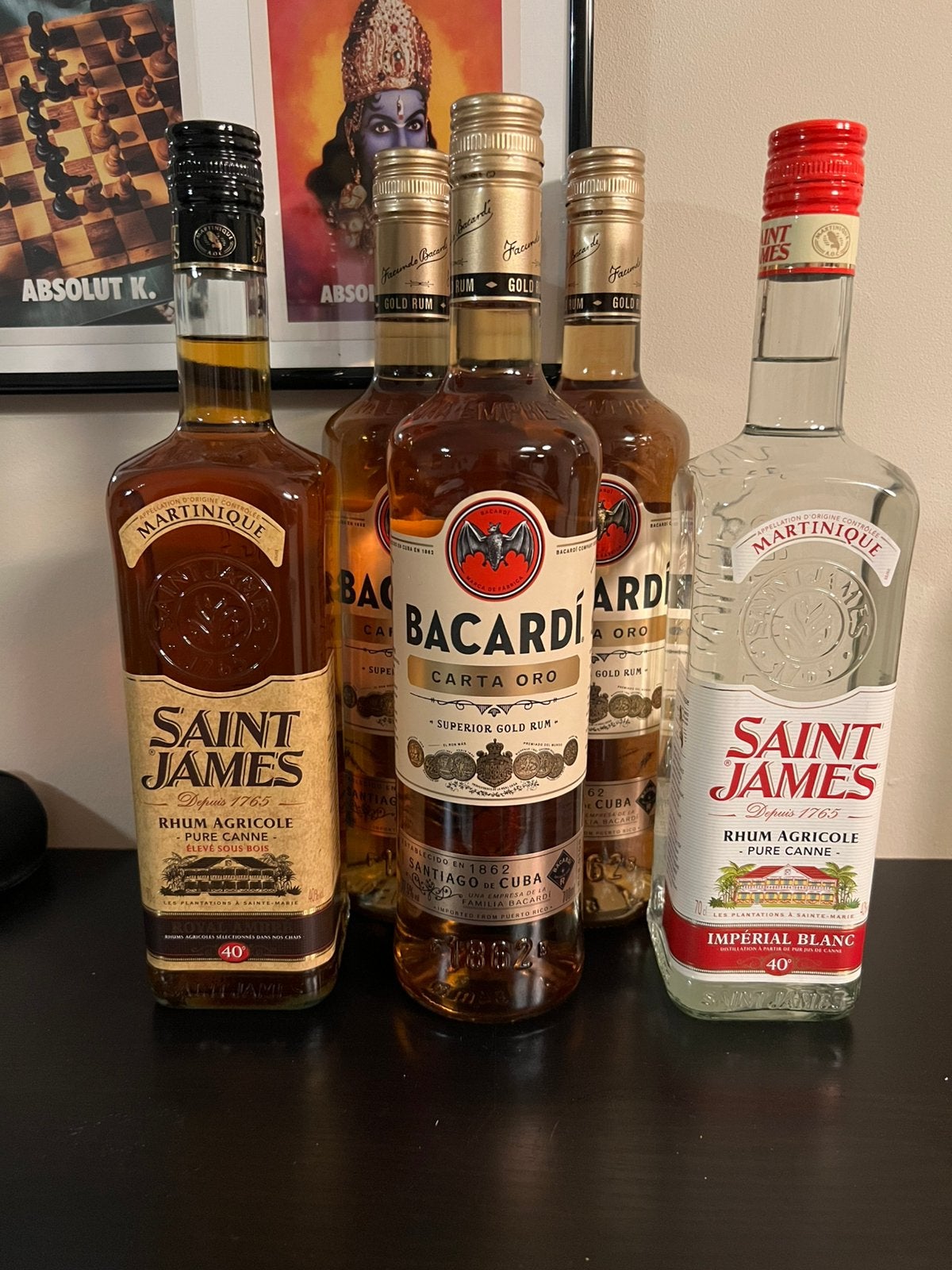Bacardi, Saint James, Enlèvement ou Envoi